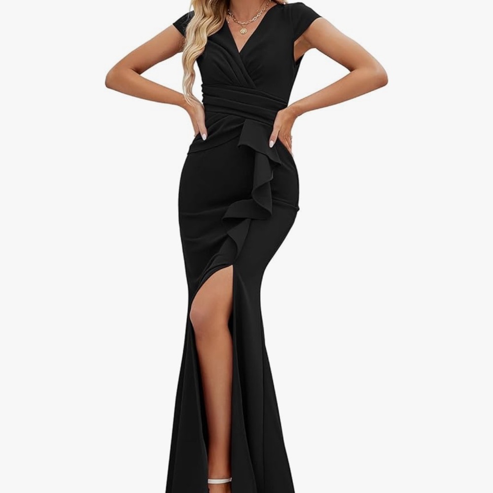 NWOT Elegant Black Evening Gown